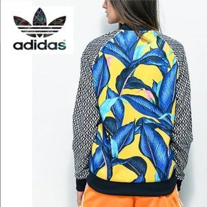 blue and yellow adidas jacket